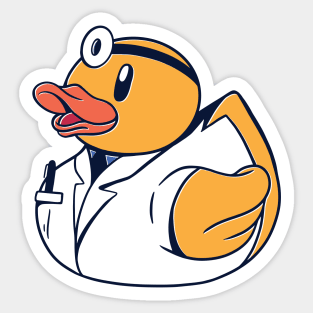 Cute Doctor Rubber Duckie // Medical Doctor Rubber Ducky Ducktor Sticker